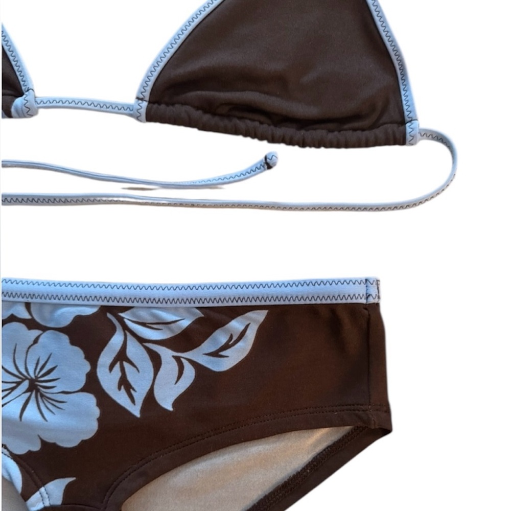 Y2K Tropical Hibiscus Print Bikini Set - Picture 4 of 15